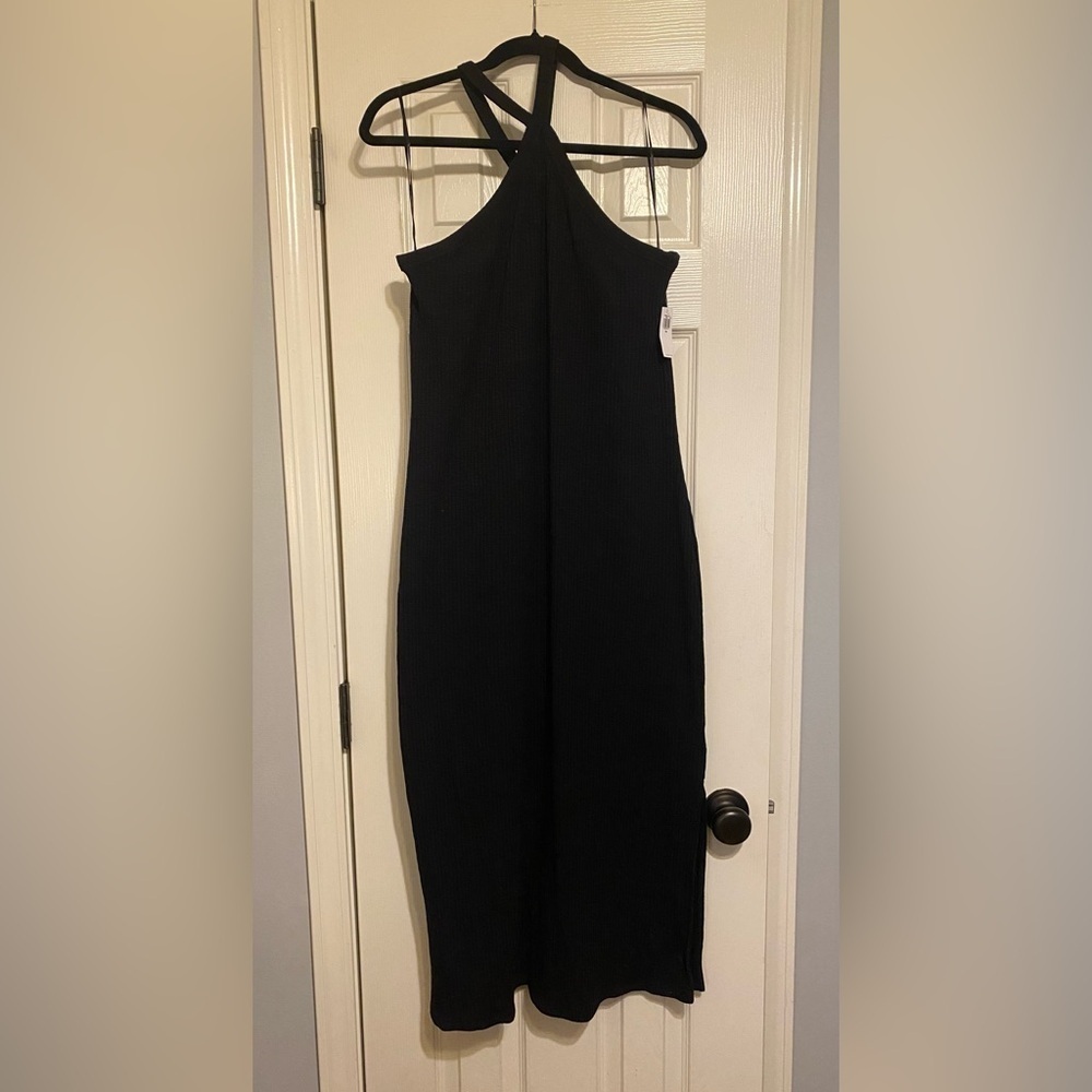 Old Navy Black Halter Dress